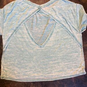 We The Free Sky Blue Short Sleeve Top